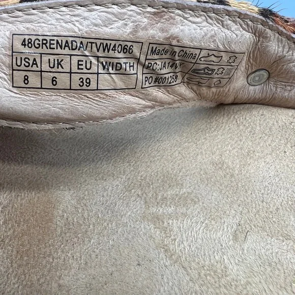 Vionic Grenada Leopard Calf Hair Wedge Sandals Orthaheel Tan Brown Women 8 - Picture 7 of 7